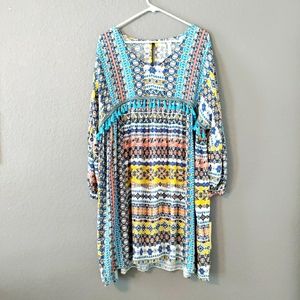 Uncle Frank V-Neck Dress with Tassels Size Large